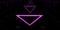 simple bright triangular outlined design in vivid purple on a black background