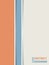 Simple brochure with orange blue and white stripes