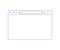 Simple browser window mockup outline in a flat style, empty blank web page website, search in internet, template browser window