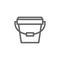 Simple bucket icon. Symbol and sign illustration design. Isolated on white background