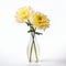 Simple Bud Vase With Chrysanthemum - White Background