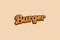 simple burger logo with letter e modified like burger