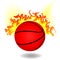 Simple burning basketball