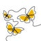 Simple Butterfly decorative. Continuous line drawing. Vector illustration minimalist design