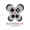 Simple butterfly shaped gamepad logo