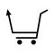 Simple buy black shopping kart icons on white