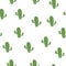 Simple cactus doodle repeat pattern design