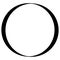 Simple caligraphic circle, oval, ellipse elements. Circle frame, circle border sets