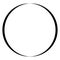 Simple caligraphic circle, oval, ellipse elements. Circle frame, circle border sets