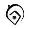 Simple Calligraphy House Real Vector Icon. Estate Architecture Construction for design. Home vintage hand drawn Logo element