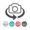 Simple Camera 360 Flip Icon Design Set