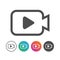 Simple Camera Video Icon Symbol Design Set