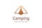 Simple camping logo with tent shape