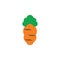 Simple carrot colorful design symbol vector