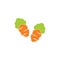 Simple carrot colorful design symbol vector