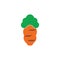 Simple carrot colorful design symbol vector