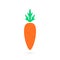 Simple carrot logo with shadow