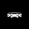 Simple Cars Icon isolated on dark background