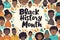 Simple cartoon Black History Month background