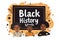 Simple cartoon Black History Month background
