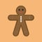 Simple Cartoon Ginger Cookies Vector Illustration