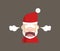 Simple Cartoon Santa - Screaming in Aggression