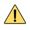 A simple caution or warning exclamation icon.