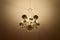 Simple chandelier bottom view with ceiling background