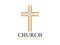 Simple Christian Church Logo with Cross