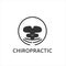 Simple circle chiropractic therapy vector template