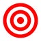 Simple circle target template. Bullseye symbol