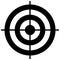 Simple circle target template. Bullseye symbol