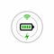 Simple Circle Wireless Battery Charging Icon