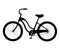 The simple city bike black icon silhouette the traffic element illustration isolated on white background website page and m