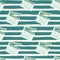 Simple clapperboard doodle seamless pattern. Dark turquoise and white colored pattern with cinema print