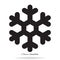 Simple Classic Snowflake Icon Collection Isolated on White