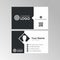 Simple Clean Black and White Business Card Design Template Vector