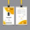 Simple Clean Curve Yellow Fresh Id Card Design