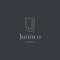 Simple clean luxurious J letter intial logo template