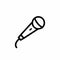 Simple and Clean Microphone Vocal Sing Outline Vector Icon