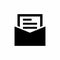 Simple And Clean Opened Document or Email Vector Icon Design