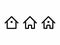 Simple And Clean Outline Home Icon Vector Set