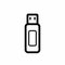 Simple And Clean USB Data Memory, Flashdisk Vector Icon