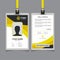 Simple Clean Yellow Id Card Design