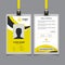 Simple Clean Yellow Id Card Design