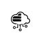 Simple Cloud Database Vector Icon