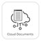 Simple Cloud Documents Vector Icon