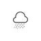 Simple cloud, heavy rain and snow icon