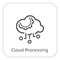 Simple Cloud Processing Vector Icon