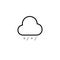 Simple cloud, rain and snow icon